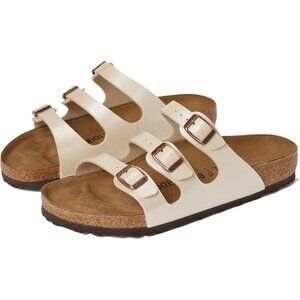 Birkenstock Shoes Florida Graceful Pearl White Birko Flor Sandals